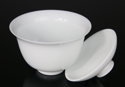 Gaiwan en Porcelaine Bleu Blanc Bambou - 100 mL
